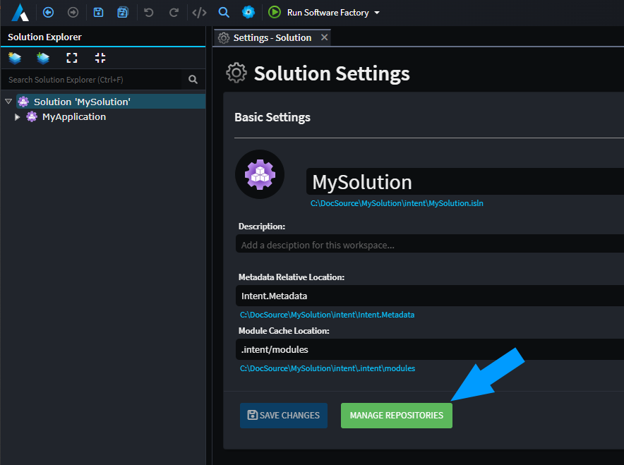 Solution Settings