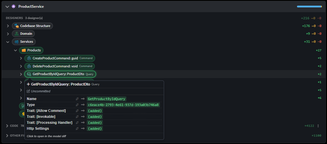 Change review element popover