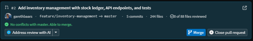 Pull Request header