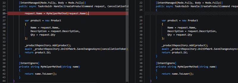 Code Line removal