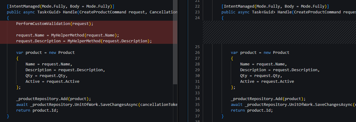 Code Line removal