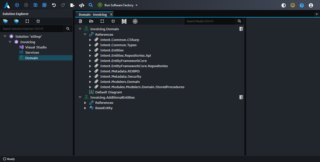 Example of a designer with packages
