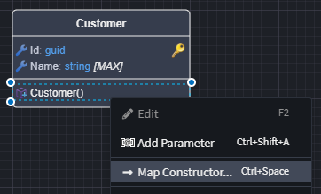 The Map Constructor context menu option
