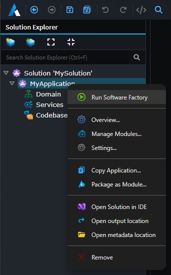 Run from Context Menu
