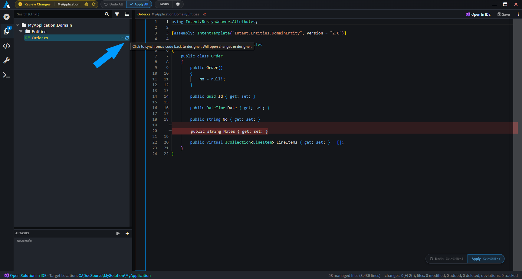 Code to design synchronization available