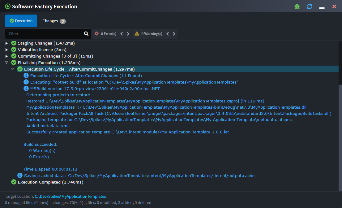 Software Factory: dotnet build