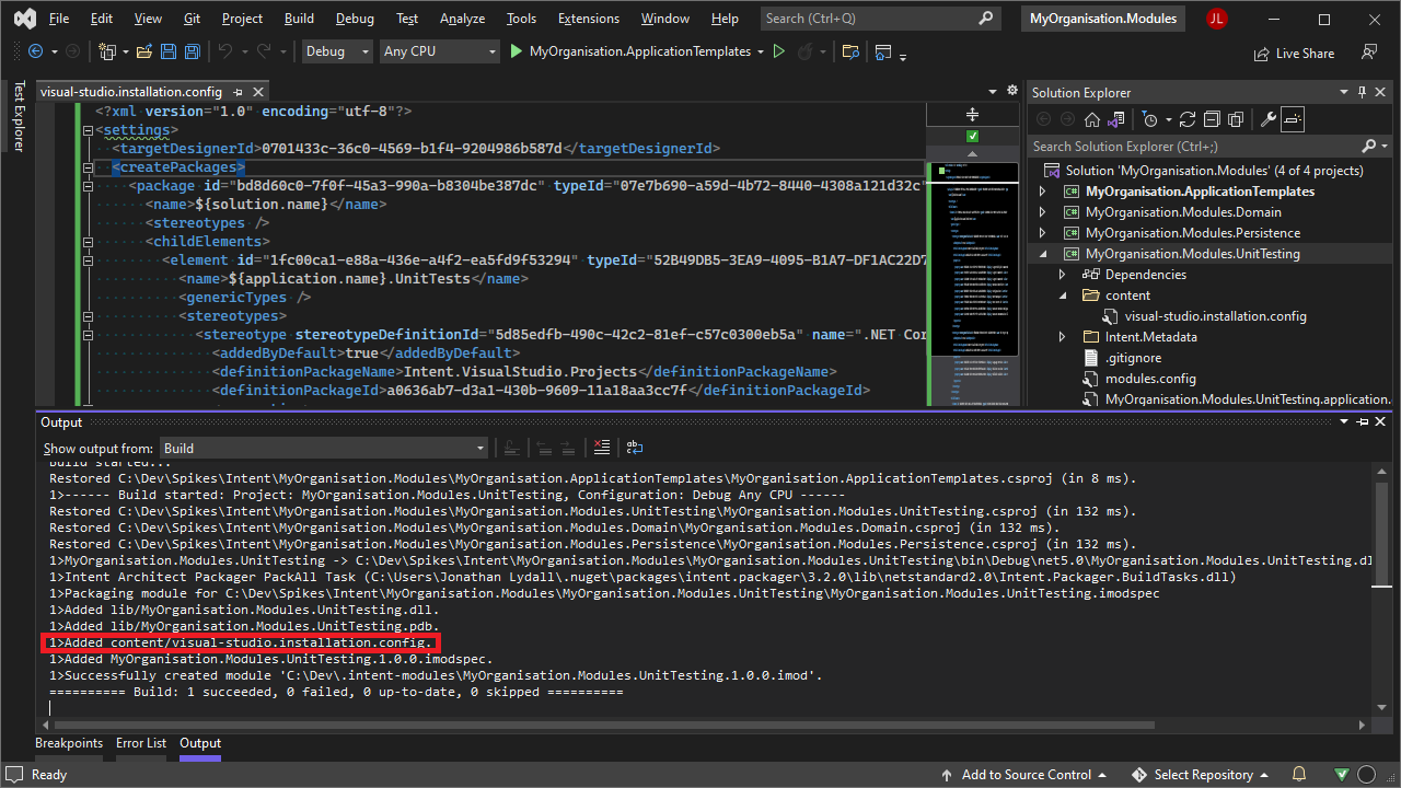 Built in Visual Studio