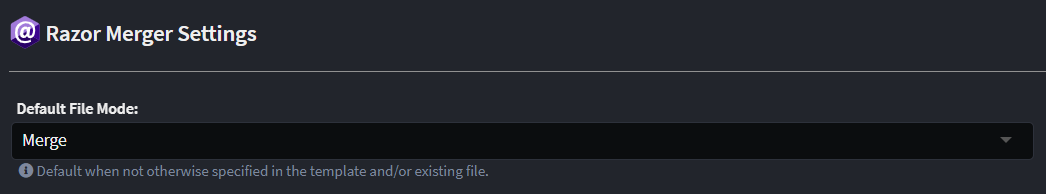 Razor Merger Settings