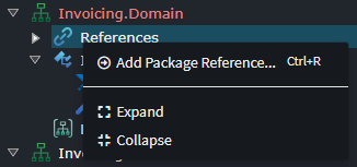 The Add Package Reference... option