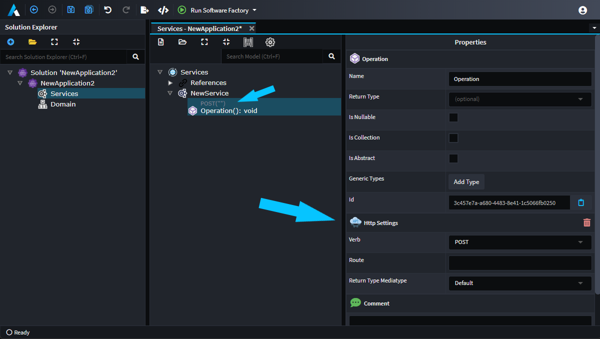 What the Services Designer looks like with API Metadata