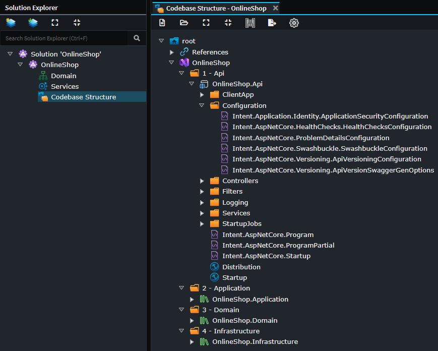 Screenshot of the Codebase Structure Designer