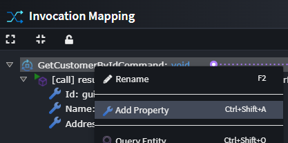 Add Property context menu option