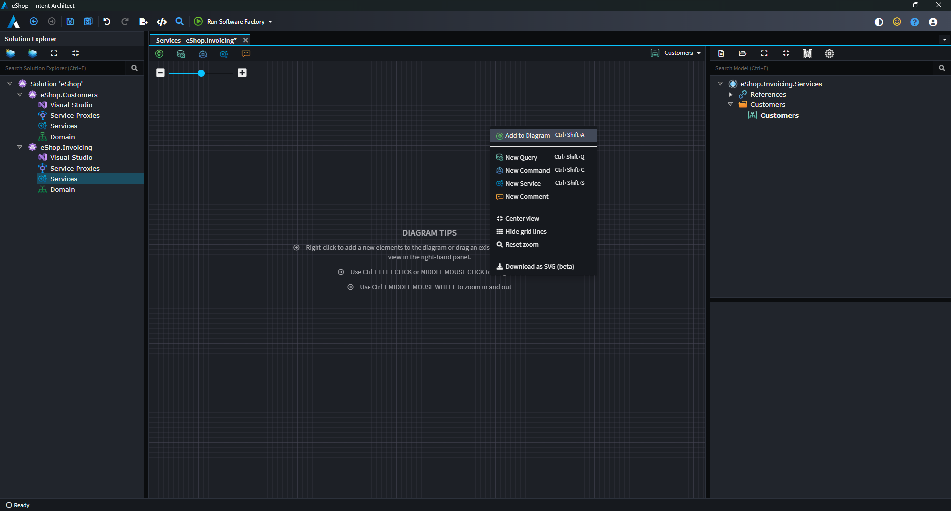 Add to Diagram context menu option