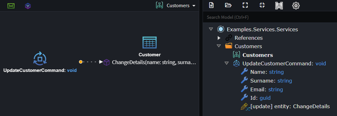 Update Entity Action using an Operation