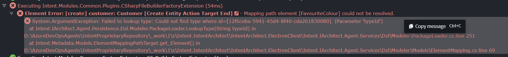 Copying the error