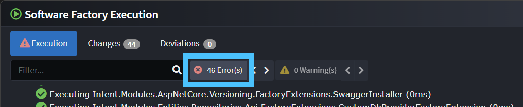 Errors button