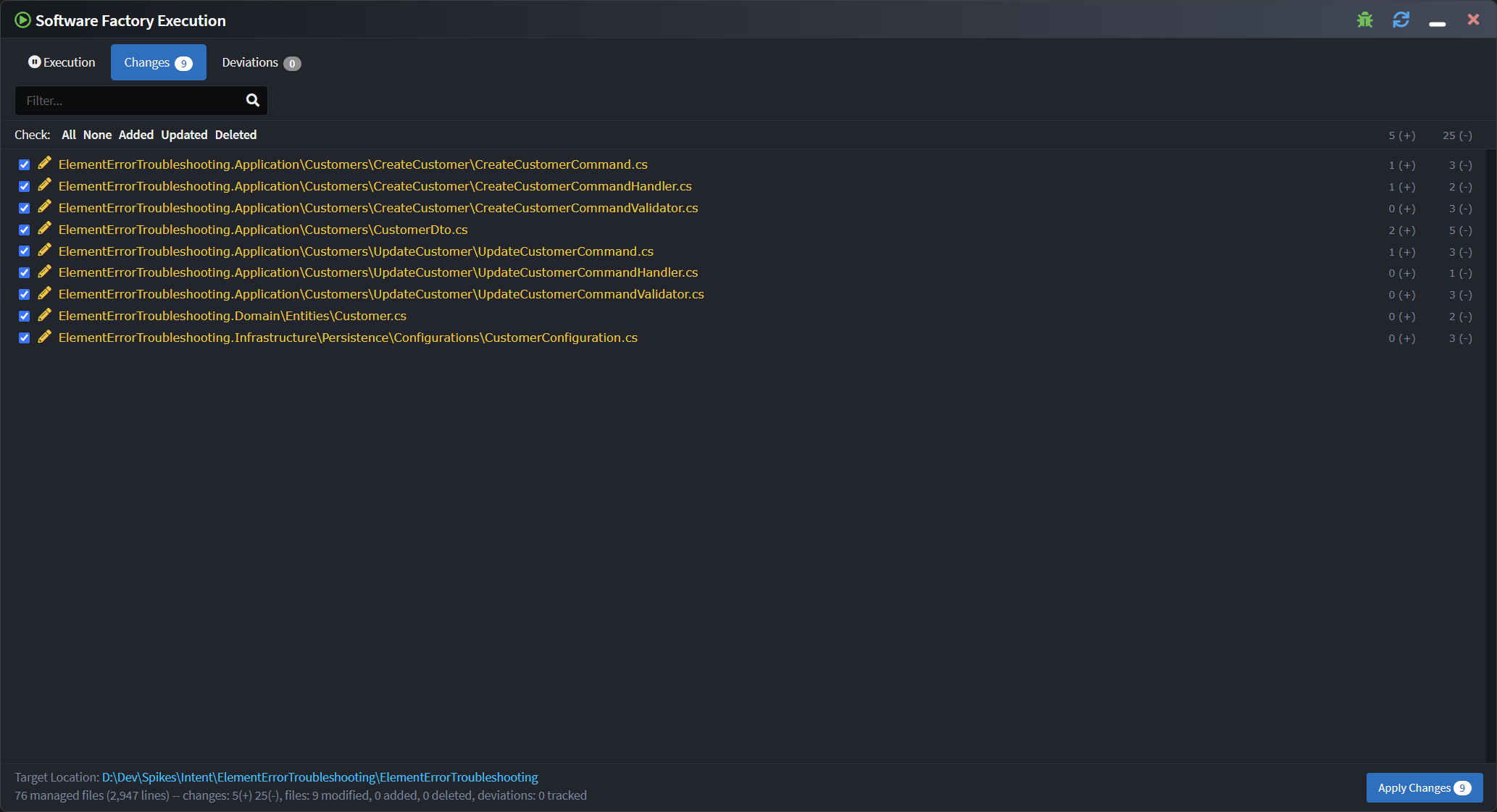 Software Factory with no errors
