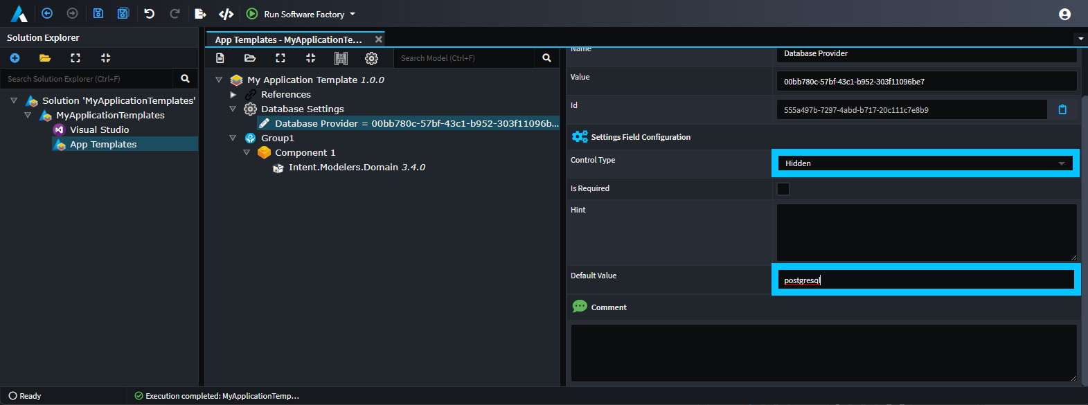 Hidden and Default Value for Field Configuration