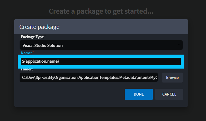 Choose package name