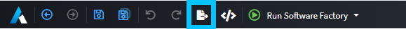 The export button on the toolbar