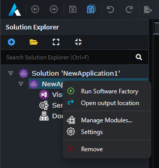 Application Context Menu