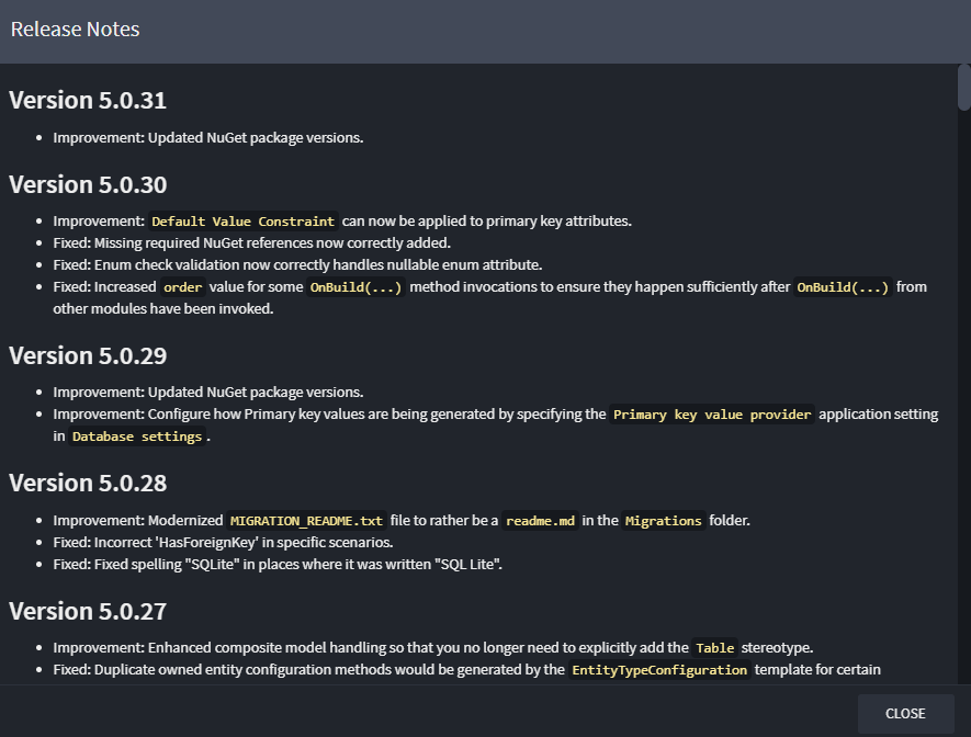 Release Notes Details