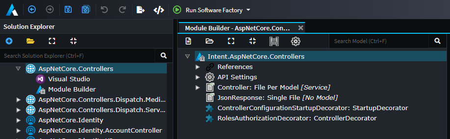 A screenshot of the module builder