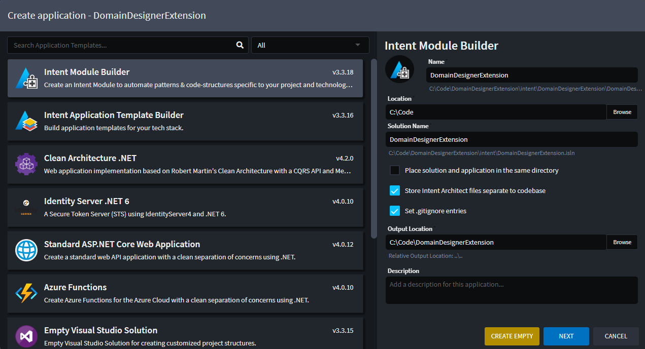 Domain Design Extension Creation