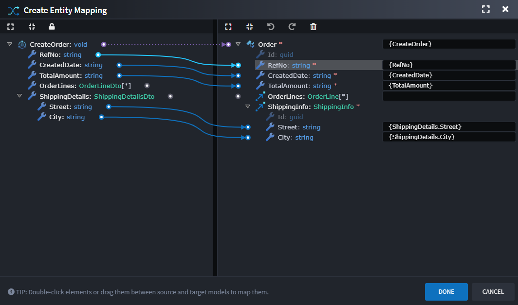 Advanced mapping created