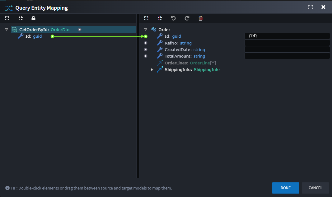 Advanced mapping query