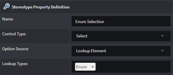 Example of the Element Select Property type