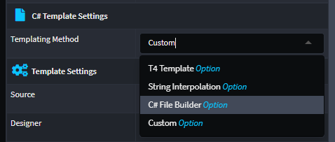 Template Method Options