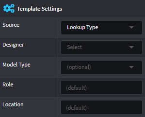 Template settings