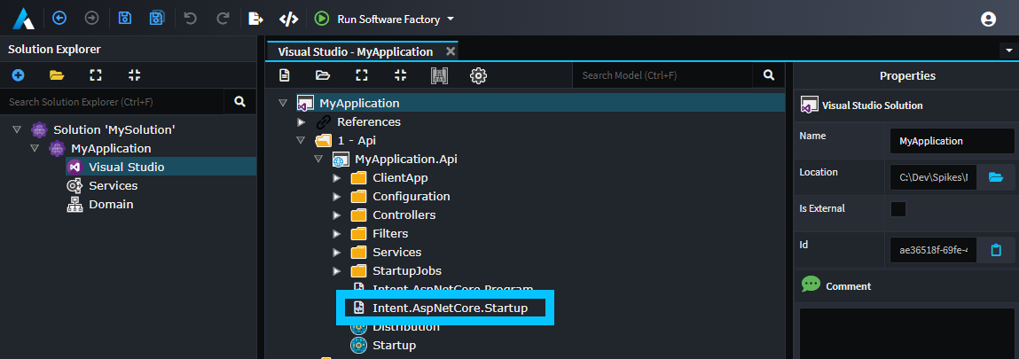 Template Output in Visual Studio