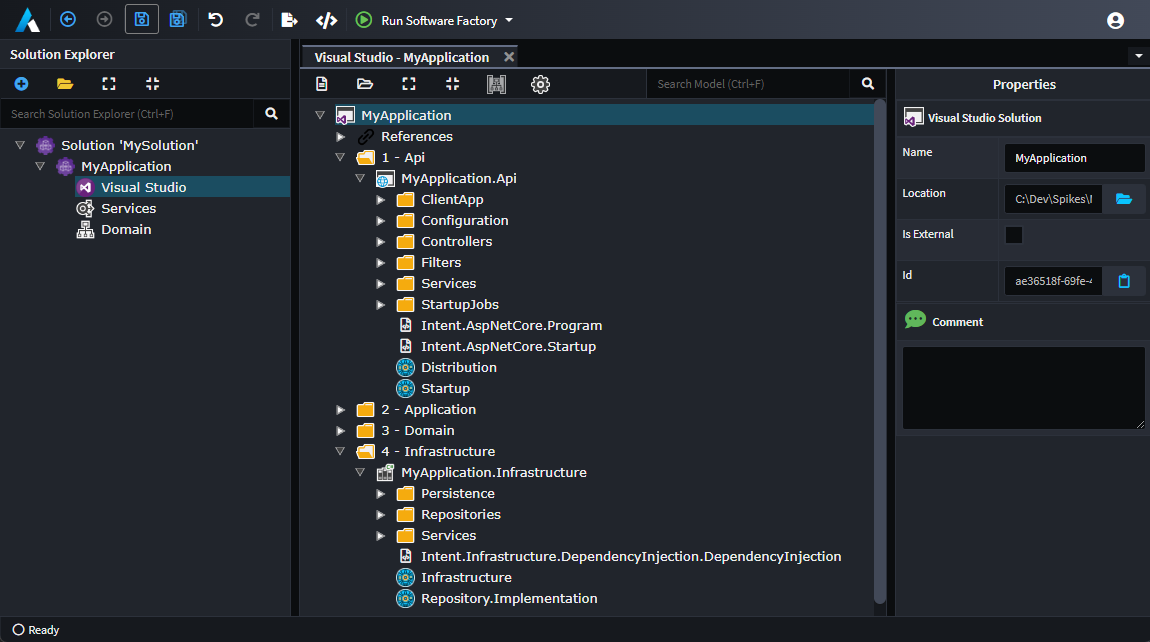 Example solution layout