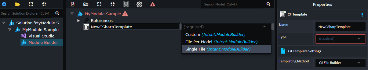 Select Template Type