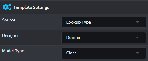 Select Designer and Model Type