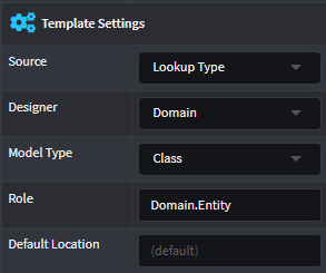 Template settings