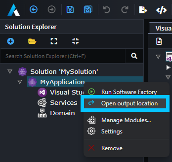 Open the output path folder