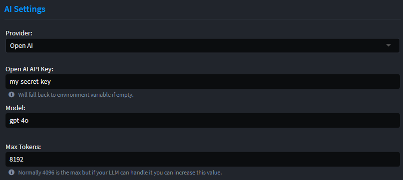 AI Settings