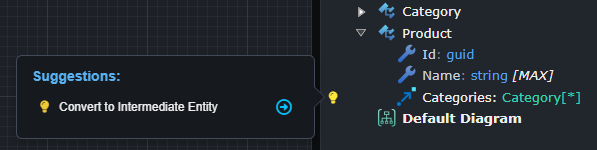 Suggestion: Convert to Intermediate Entity