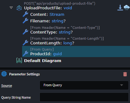 File upload parameter