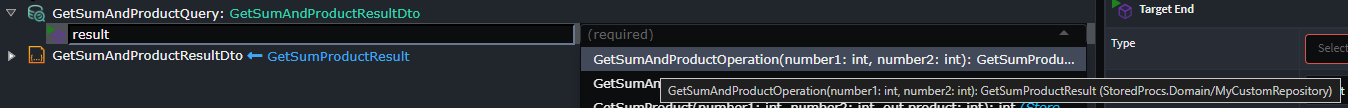 Choosing the type for the Call Service Operation