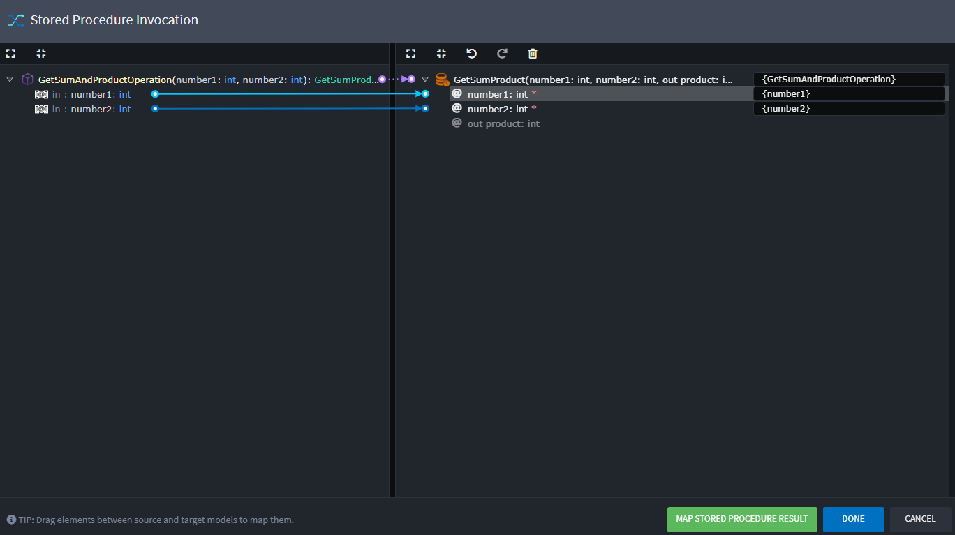 Stored Procedure Invocation Mapping