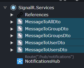 New DTOs for Hub