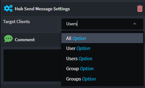 Notify Client Settings