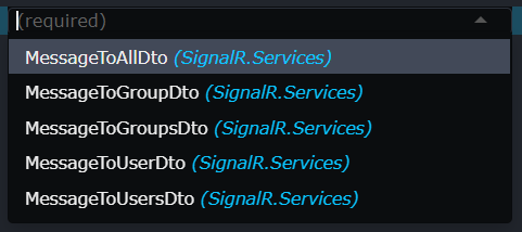 Select DTO to Send