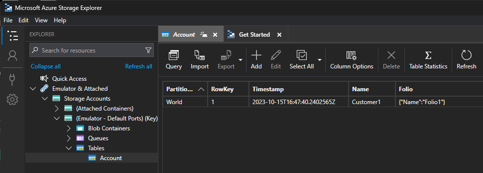 Storage View