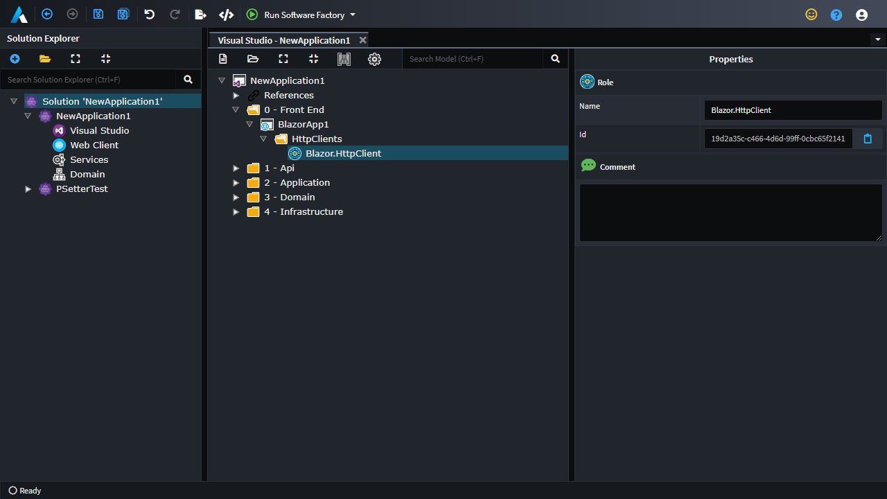 Create the "Blazor.HttpClient" role in Intent Architect's Visual Studio Designer
