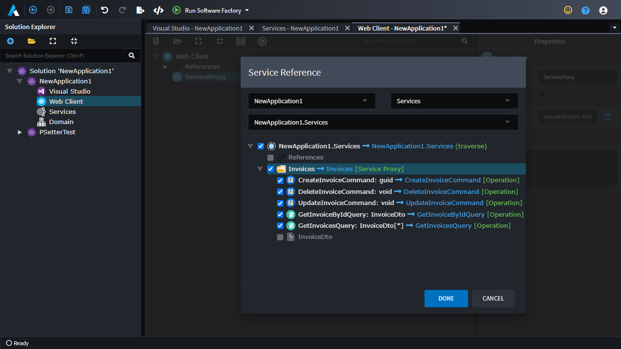 Service Proxy Mapping Dialogue